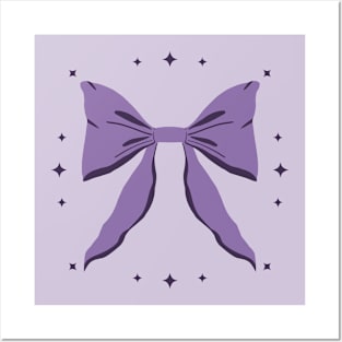 Pretty bow - purple Posters and Art